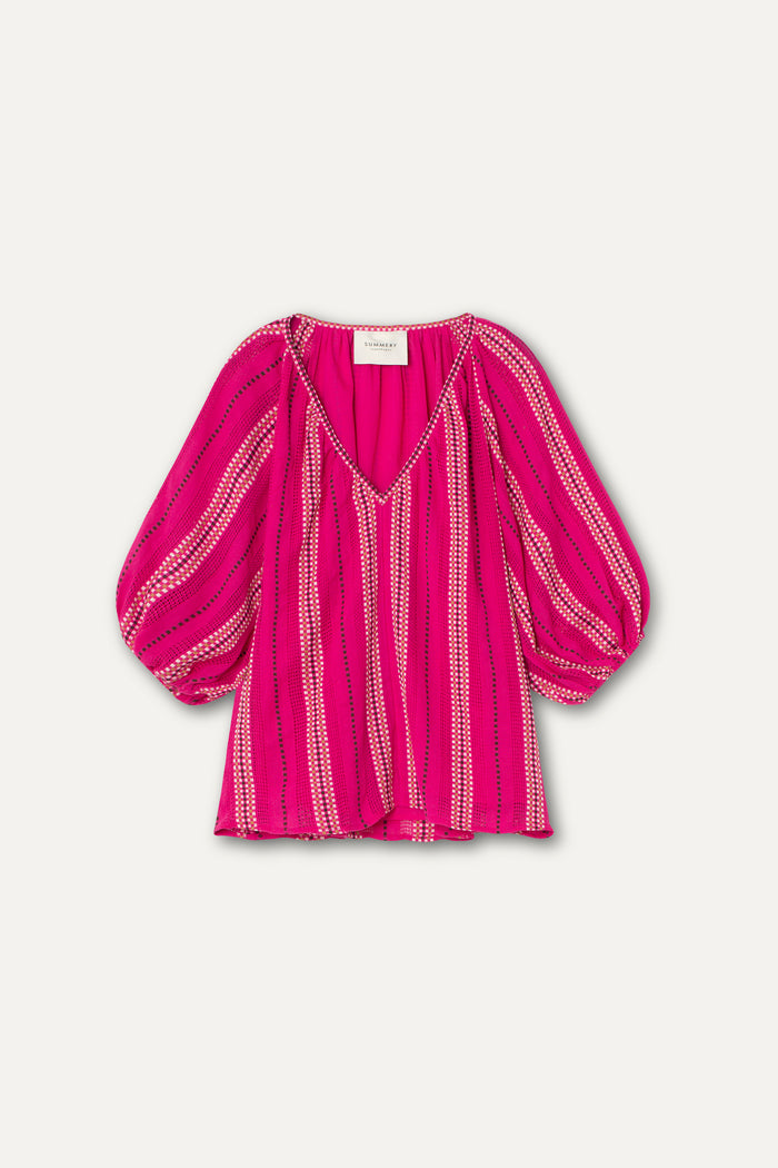 SUMMERY COPENHAGEN BELLA BLOUSE - FUCHSIA ROSE - ESCAPE CLOTHING