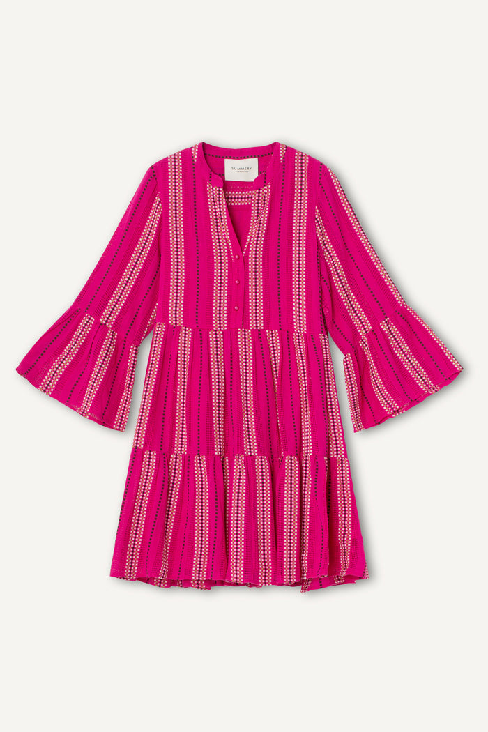 SUMMERY COPENHAGEN BELLA SHORT DRESS - FUCHSIA ROSE - ESCAPE CLOTHING