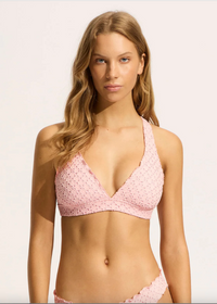 Seafolly Multi Fit Longline Tri Top & Hipster Pant - Dusty Pink