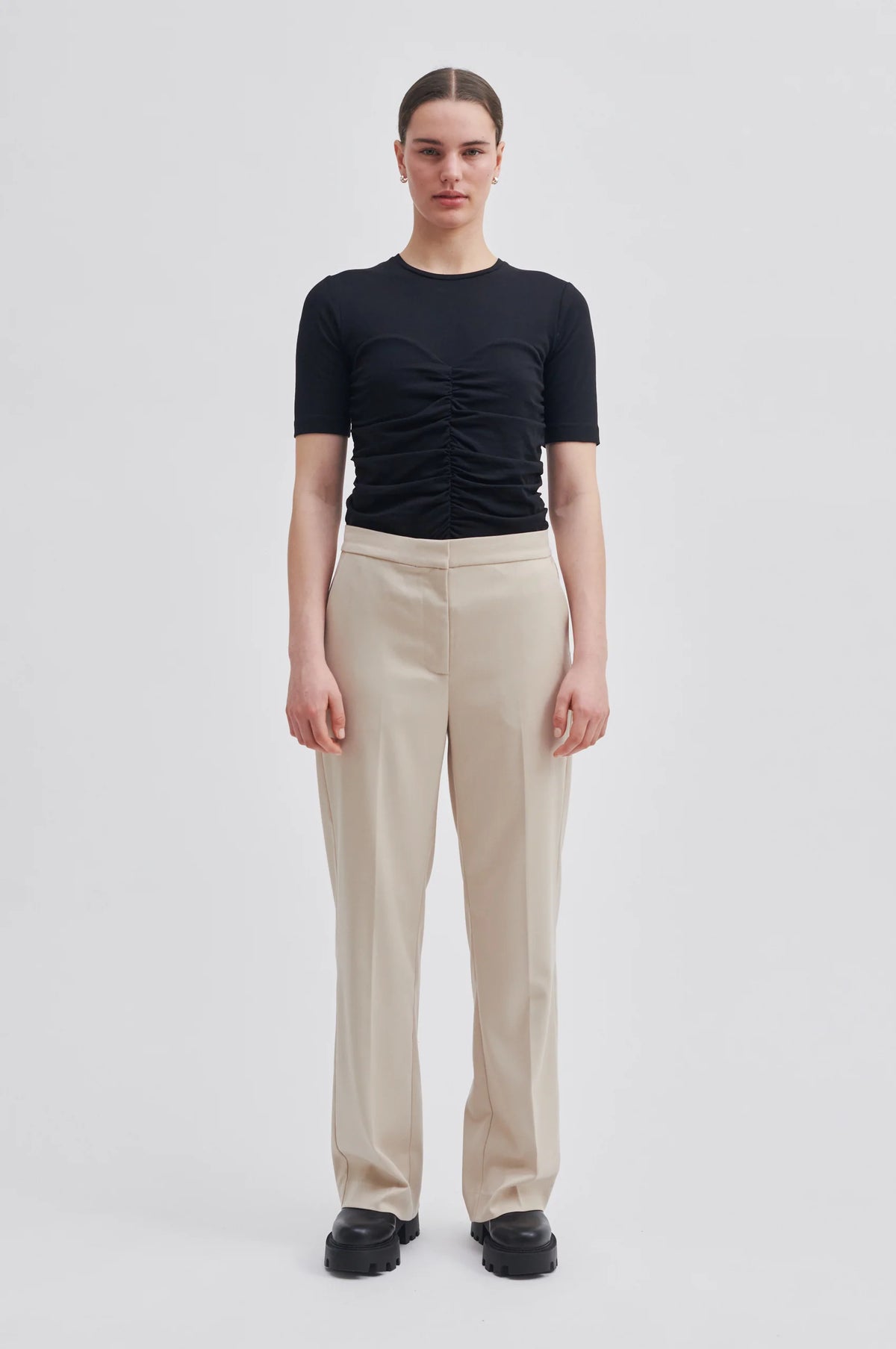Second Female Kaleem Straight Trousers - Oxford Tan