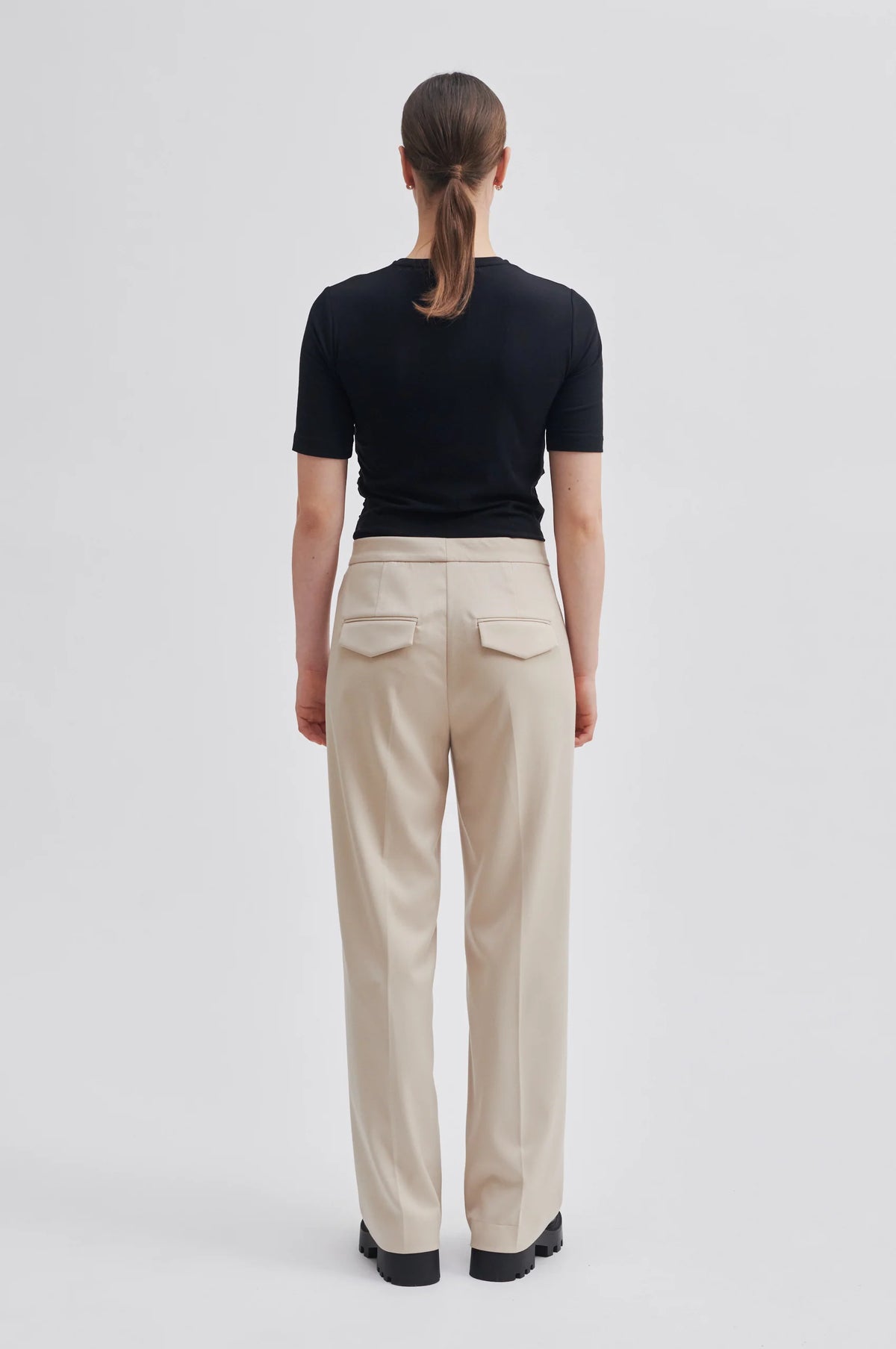 Second Female Kaleem Straight Trousers - Oxford Tan