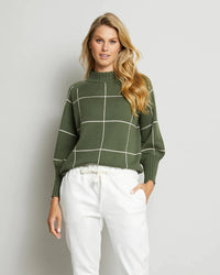Elms + King St Kilda Knitwear - Khaki Grid