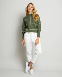 Elms + King St Kilda Knitwear - Khaki Grid