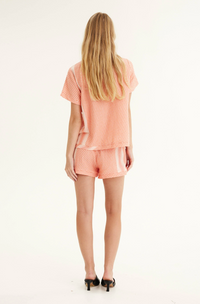 Summery Copenhagen Shirt O Neck Short Sleeve - Pink Dogwood & Lantana