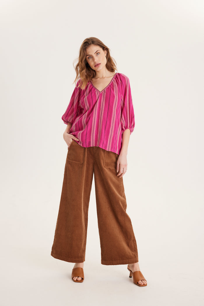 SUMMERY COPENHAGEN BELLA BLOUSE - FUCHSIA ROSE - ESCAPE CLOTHING