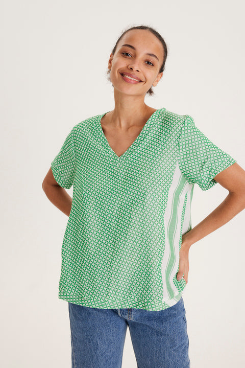 SUMMERY COPENHAGEN SHIRT V SHORT SLEEVE - FERN GREEN - ESCAPE CLOTHING