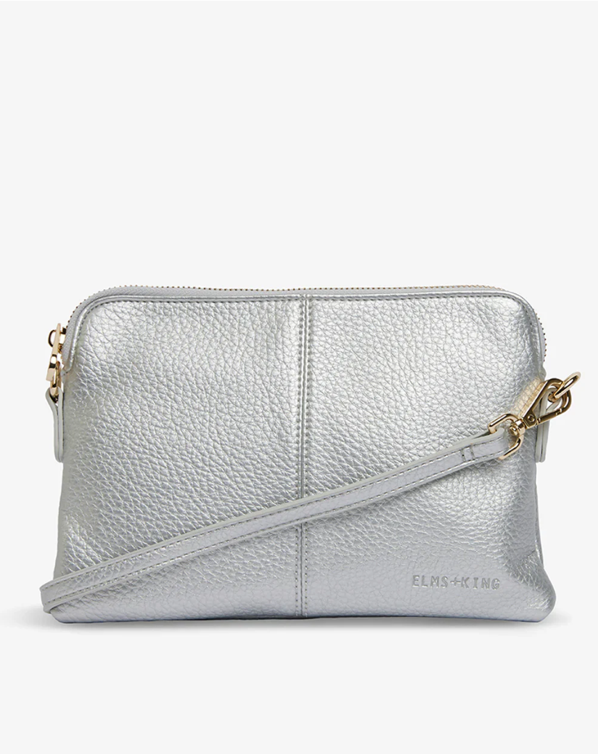 Elms + King Small Bowery Clutch/Wallet - Silver