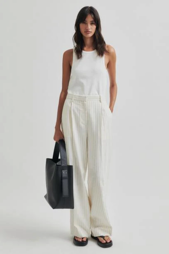 Second Female Linostri Trousers - White Alyssum