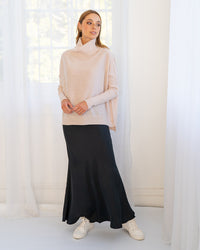 Arlington Milne Cashmere Sinead Roll Neck - Blush