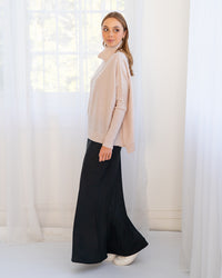 Arlington Milne Cashmere Sinead Roll Neck - Blush