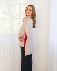Arlington Milne Cashmere Sinead Speed Stripe - Blush/Pink/Red Stripe