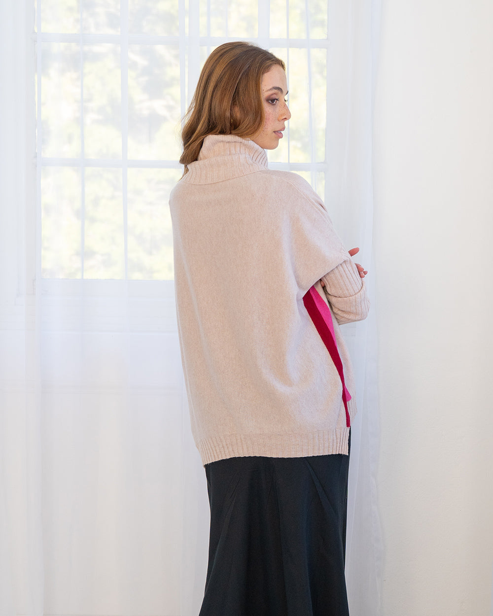 Arlington Milne Cashmere Sinead Speed Stripe - Blush/Pink/Red Stripe