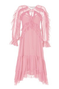 TRELISE COOPER FRILL AT EASE DRESS - PINK - ESCAPE CLOTHING