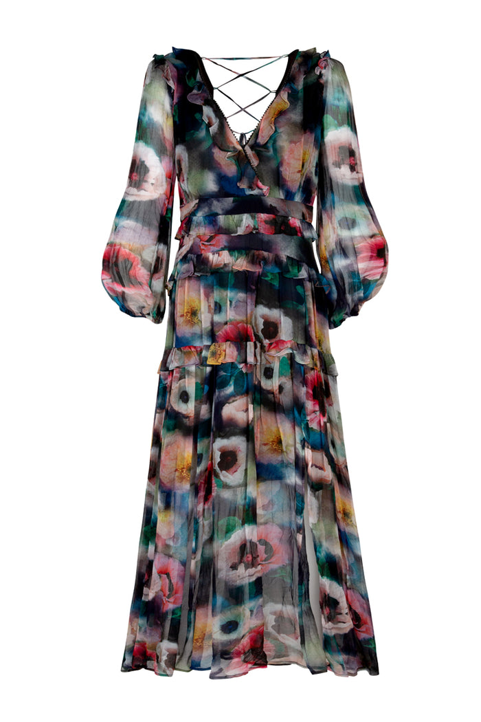 TRELISE COOPER LACE IT UP DRESS - POPPY FLORAL - ESCAPE CLOTHING