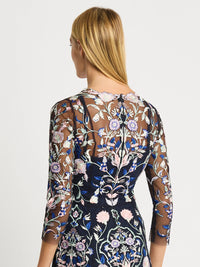 Moss & Spy Yvette Dress - Ink/Pink/Mint