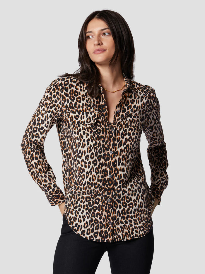 Equipment Essential Signature Shirt - Underground Leopard