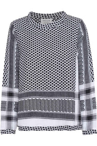 Summery Copenhagen Shirt O Long Sleeve  1008 - Black/White - Escape