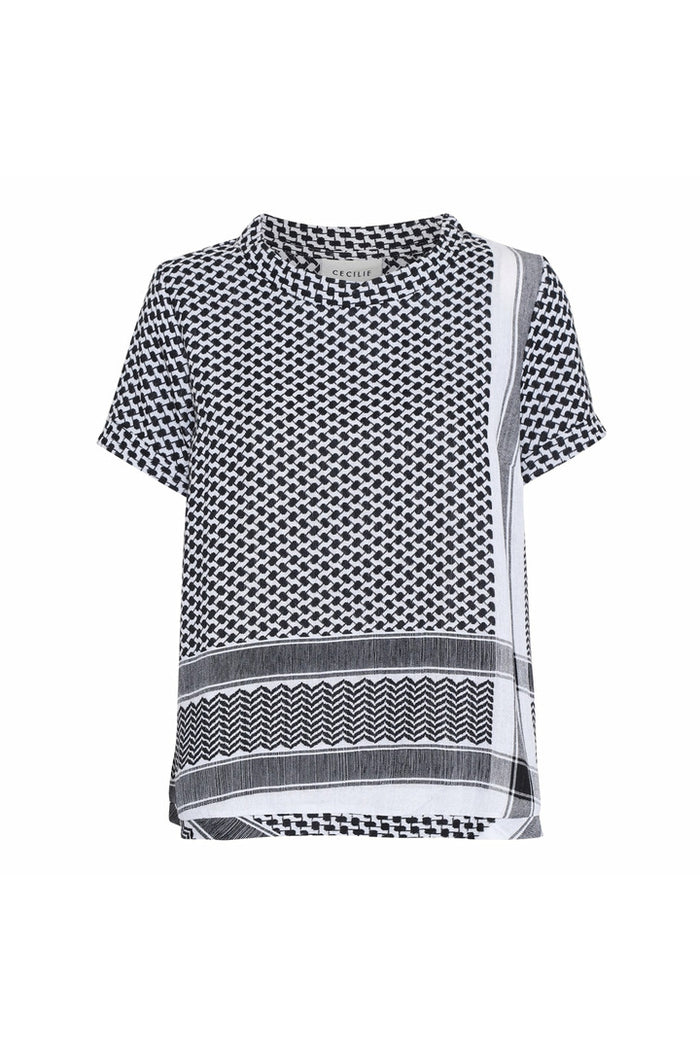 Summery Copenhagen Shirt O Short Sleeve 1009 - Black/White - Escape