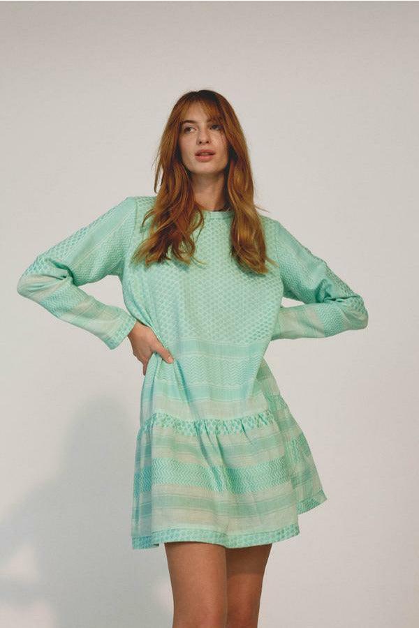 Cecilie Copenhagen Dress 2 O Long Sleeve - Skylight/Ocean - Escape
