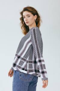 Summery Copenhagen Shirt O Long Sleeve  1008 - Black/White - Escape