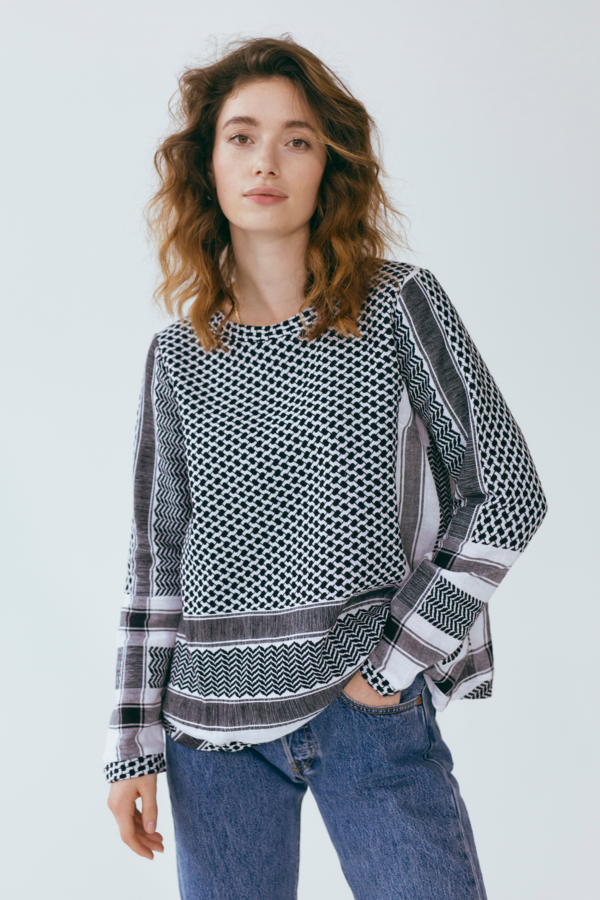 Summery Copenhagen Shirt O Long Sleeve  1008 - Black/White - Escape