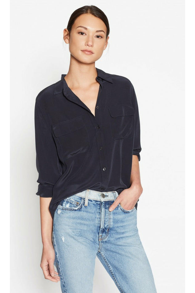 Equipment Slim Signature Shirt - Eclipse Navy - Escape