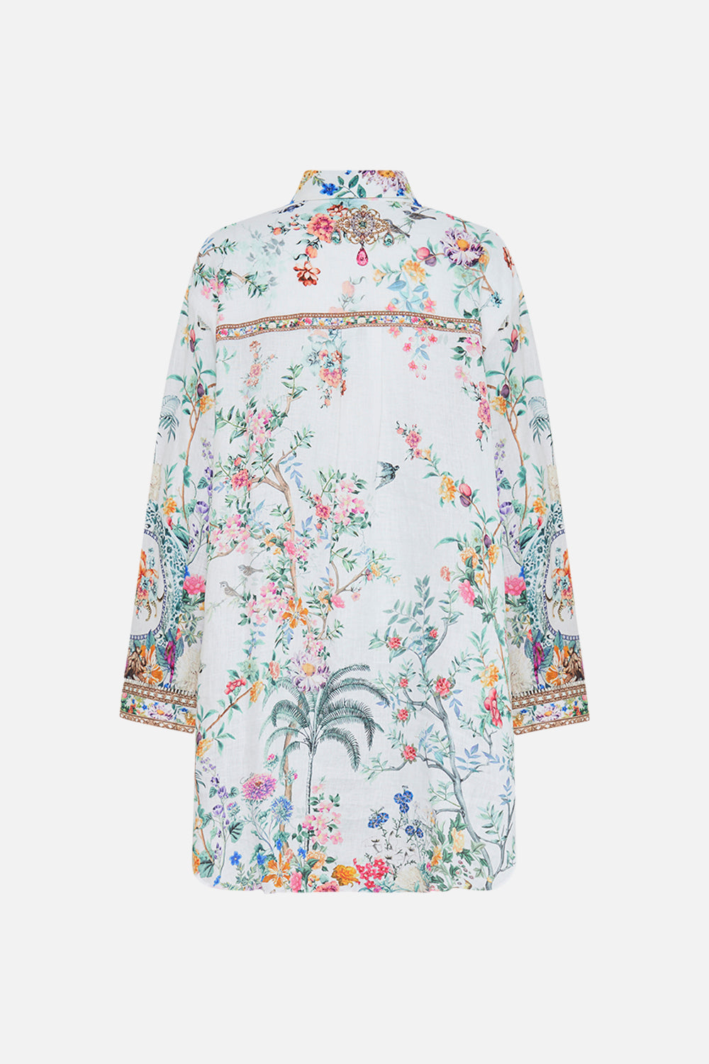 CAMILLA SHIRT TUNIC WITH SIDE BUTTONS - PLUMES AND PARTERRES