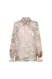 Camilla  Curved Collar Blouse With Pockets - Palacio Playground