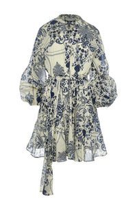 Devotion Twins Megan Short Dress With Belt  - Blue