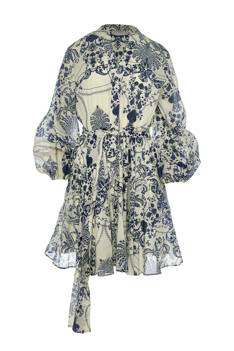 Devotion Twins Megan Short Dress With Belt  - Blue