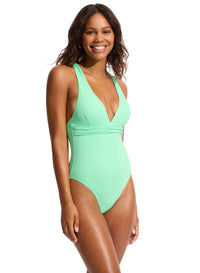 SEAFOLLY CROSS BACK ONE PIECE | MINT | ESCAPE CLOTHING