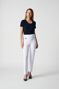 Joseph Ribkoff Madison Split Leg Capri - White