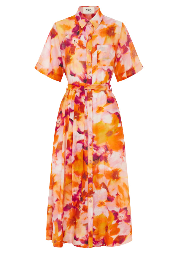 MOS THE LABEL RAFAELA MAXI SHIRT DRESS - RAFAELA PRINT