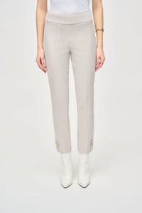 Joseph Ribkoff Magnolia Houndstooth Full Pant - Beige/Off White