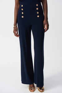 Joseph Ribkoff Laura Button Pant - Midnight Blue