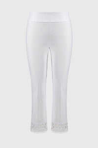 Joseph Ribkoff Maria Cotton Lace Ankle Pant - White