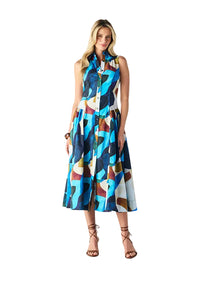 Mos The Label Celestia Print Sleevless Midi Dress - Celestia Print