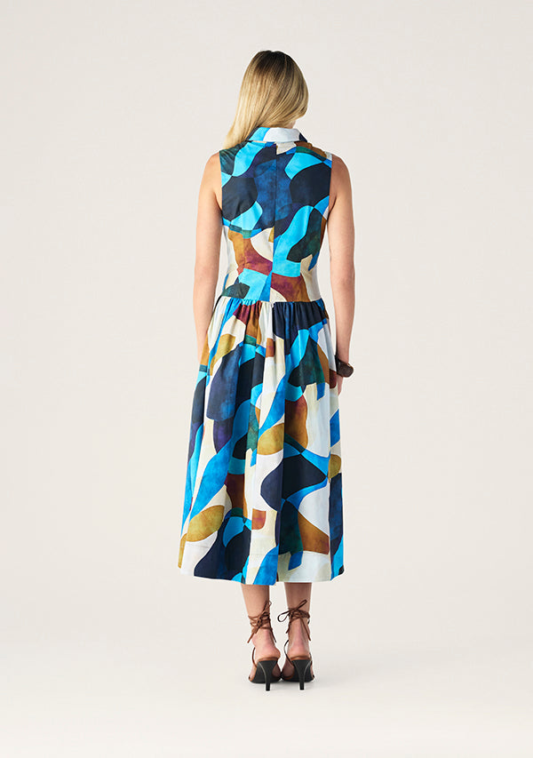 Mos The Label Celestia Print Sleevless Midi Dress - Celestia Print