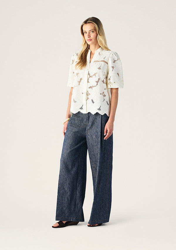 Mos The Label Whisper Embroidery Blouse - Ivory