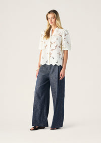 Mos The Label Whisper Embroidery Blouse - Ivory
