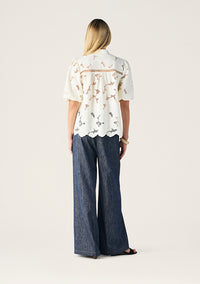 Mos The Label Whisper Embroidery Blouse - Ivory