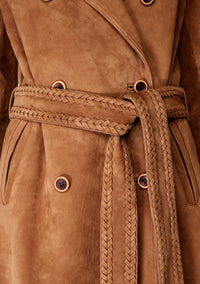 Mos The Label Nola Suede Coat - Toffee