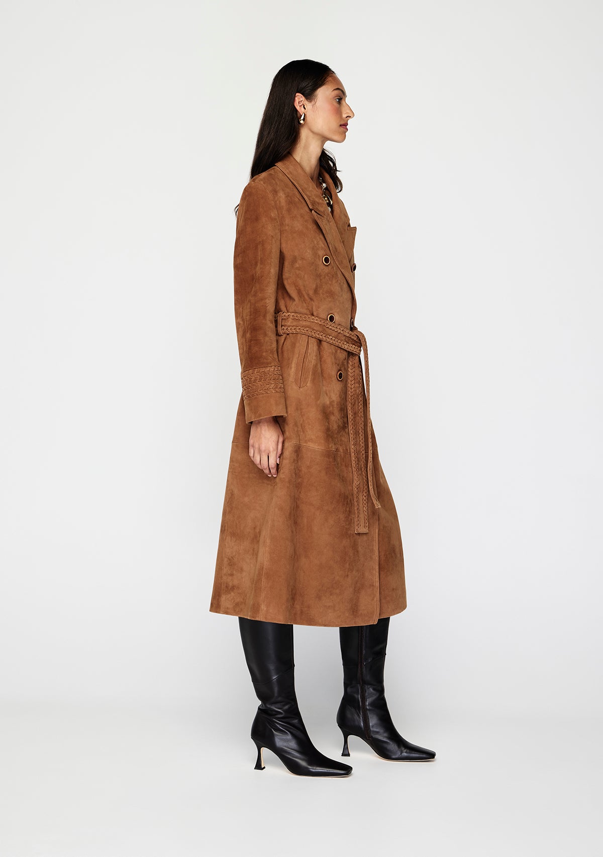 Mos The Label Nola Suede Coat - Toffee
