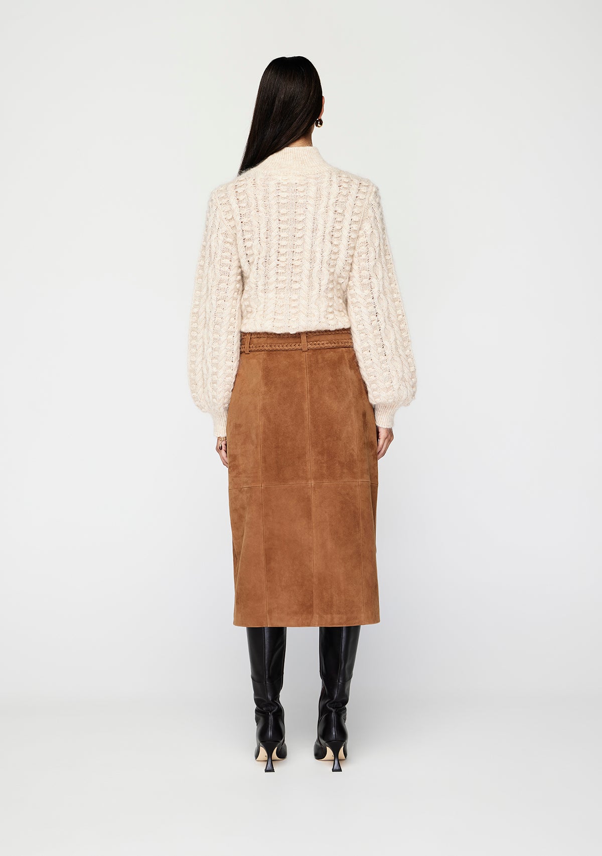 Mos The Label Nola Suede Midi Skirt - Toffee
