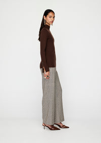 Mos The Label Vela Knit Top - Chocolate