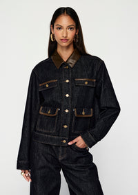 Mos The Label Nia Denim Jacket - Dark Indigo