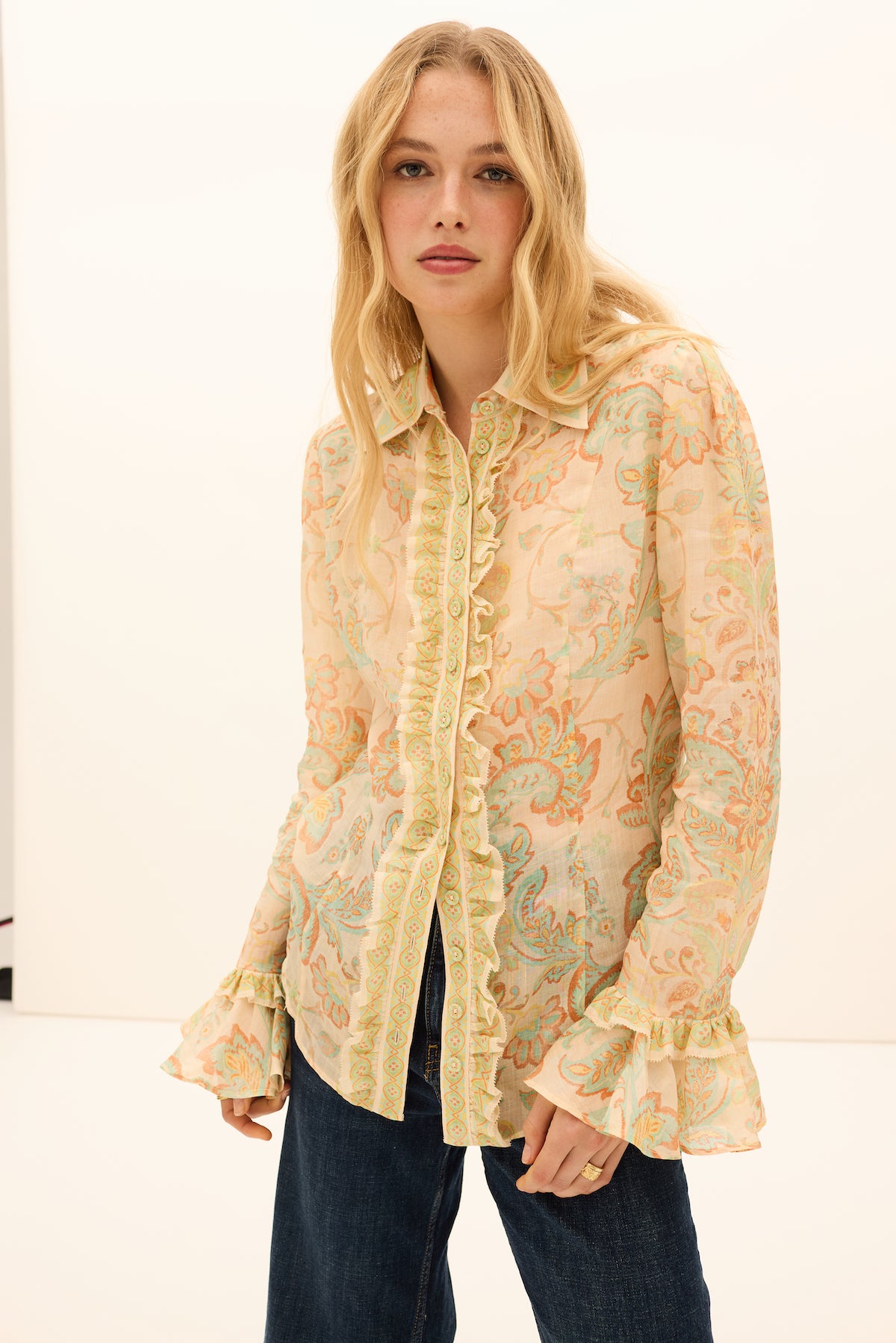 Kate Ford Fiordaliso Frill Blouse