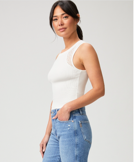 PAIGE ALIDA TANK TOP - IVORY - Escape Clothing