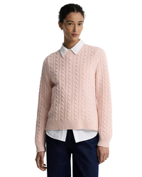 Barbour Ashdown Cable Knitted Jumper - Pink Blush