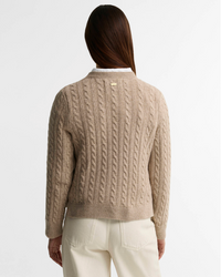 Barbour Ashdown Cable Knitted Jumper - Honey